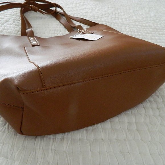Henny + Lev Danielle VEGAN LEATHER 2-IN-1 Everyday Tote Bag w/Dust Cover NWT - Picture 4 of 16
